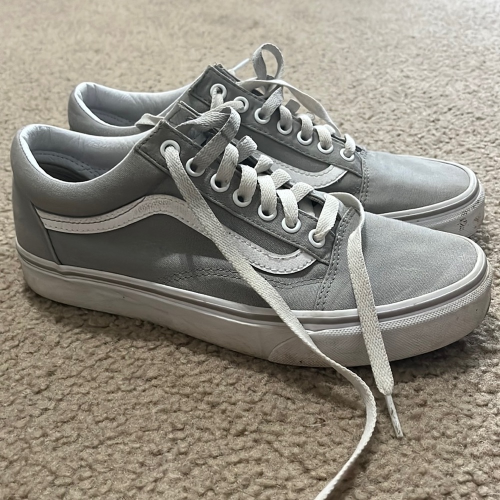 Old Skool Gray Vans- 9.5W